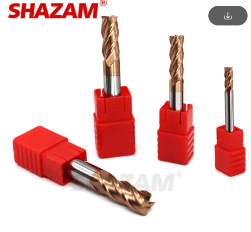 SHAZAM HRC55 Alloy-Coated Tungsten Steel CNC End Mill Set