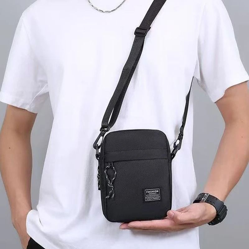 Nylon Crossbody Bag Mens Shoulder Bag Lightweight School Messenger Everyday Sling