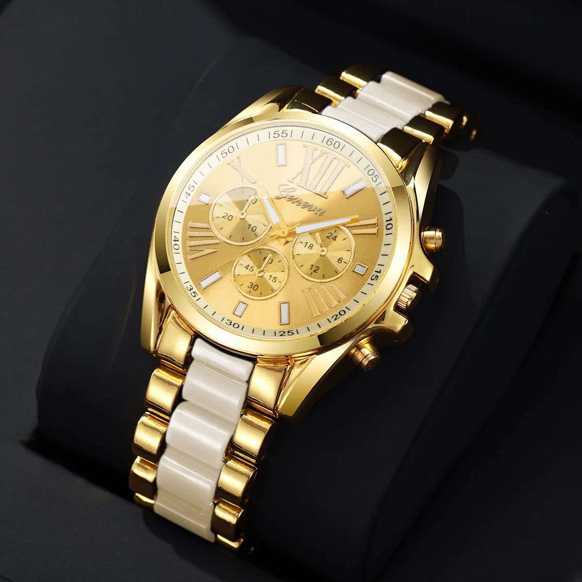 Luxury Roma Dial Men's Quartz Watch – 1.65in Business Stainless Style Wristwatch