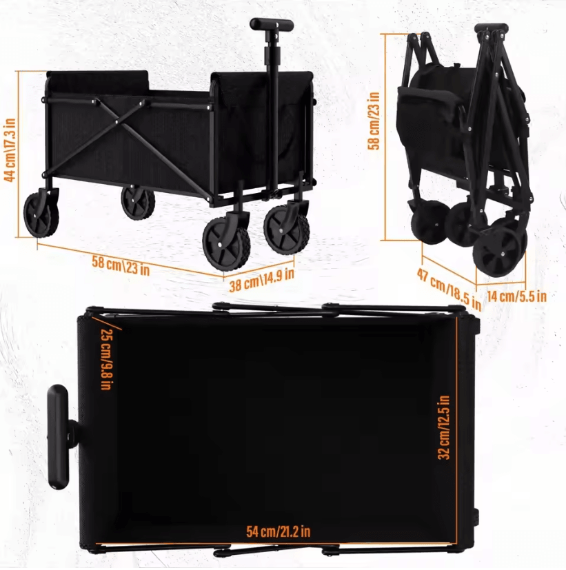 All Terrain Foldable Garden Wagon Utility Cart