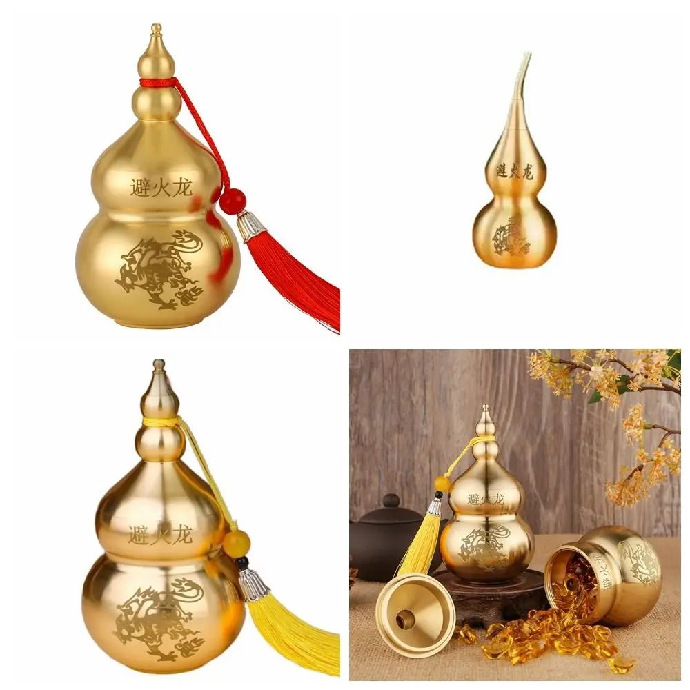 Brass Feng Shui Wu Lou Gourd Statue