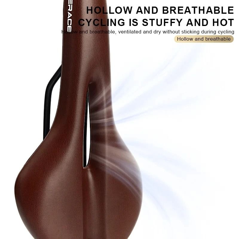 Comfortable Bicycle Saddle with Hollow Shock Absorbing Cushion