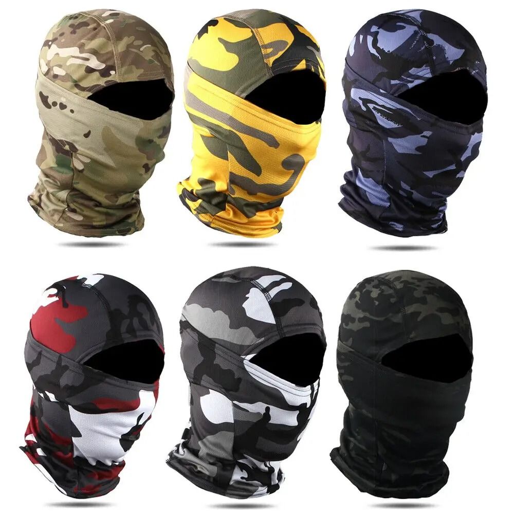 Tactical Full Face Balaclava Hood and Neck Gaiter Headwear for Fishing and Outdoor Sports