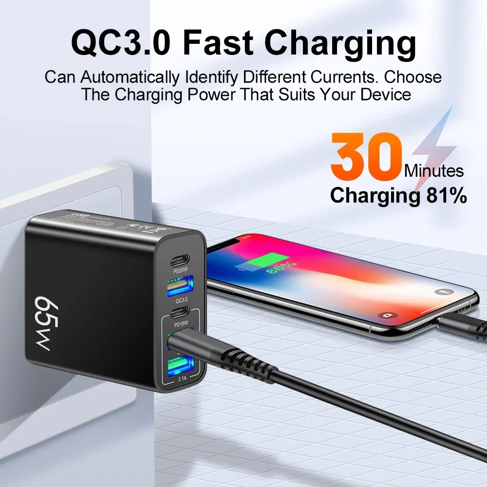 USB C Charger Power Adapter Fast Charging Phone Charger PD Quick Charge Wall Charger