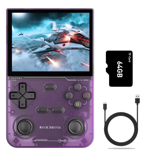 GAMINJA K36 Handheld Game Console – 3.5 IPS Screen with 64GB Classic Games