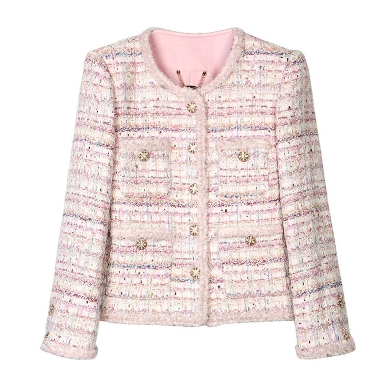Cherry Blossom Romantic Braided Tweed Jacket