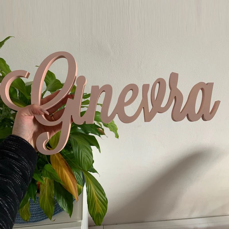 Personalized Wooden Name Sign – Custom Large Baby Name Wall Decor for Nursery & Kindergarten