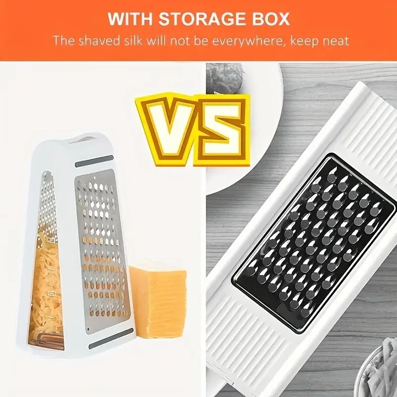 Cheese Box Grater and Handheld Grater Set