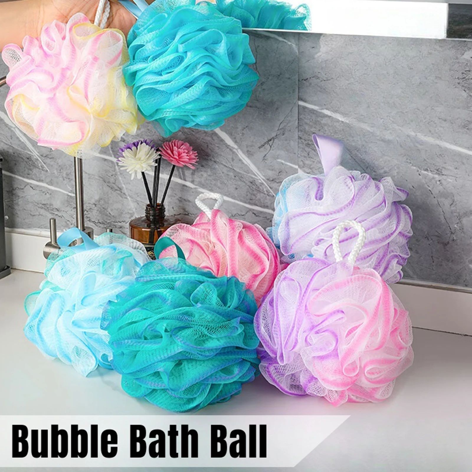 Exfoliating Bath Loofah Sponge Set Soft Mesh Shower Scrubber 2 Pack