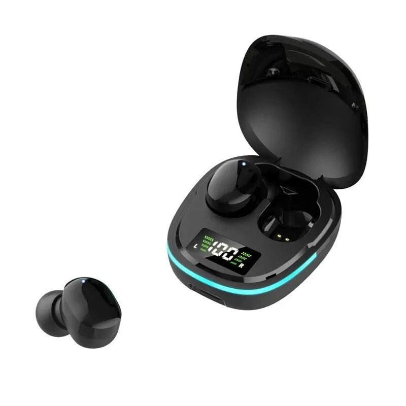 Wireless Bluetooth Earphones with LED Display and Noise Cancelling Mic