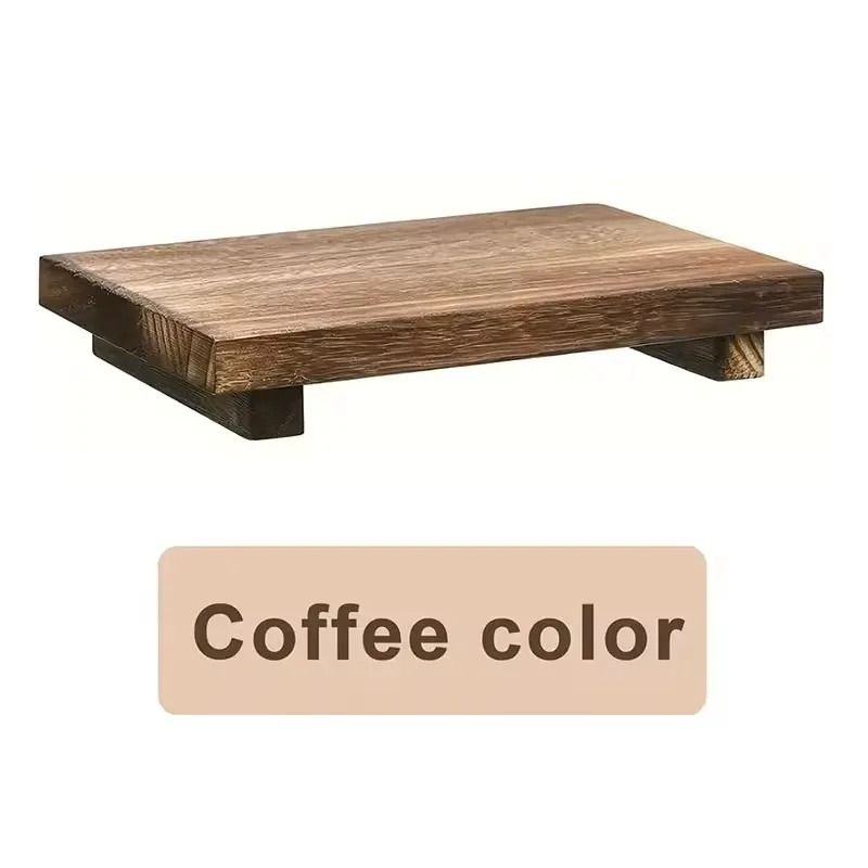Wood Pedestal Tray Stand for Bathroom Vanity and Home Decor