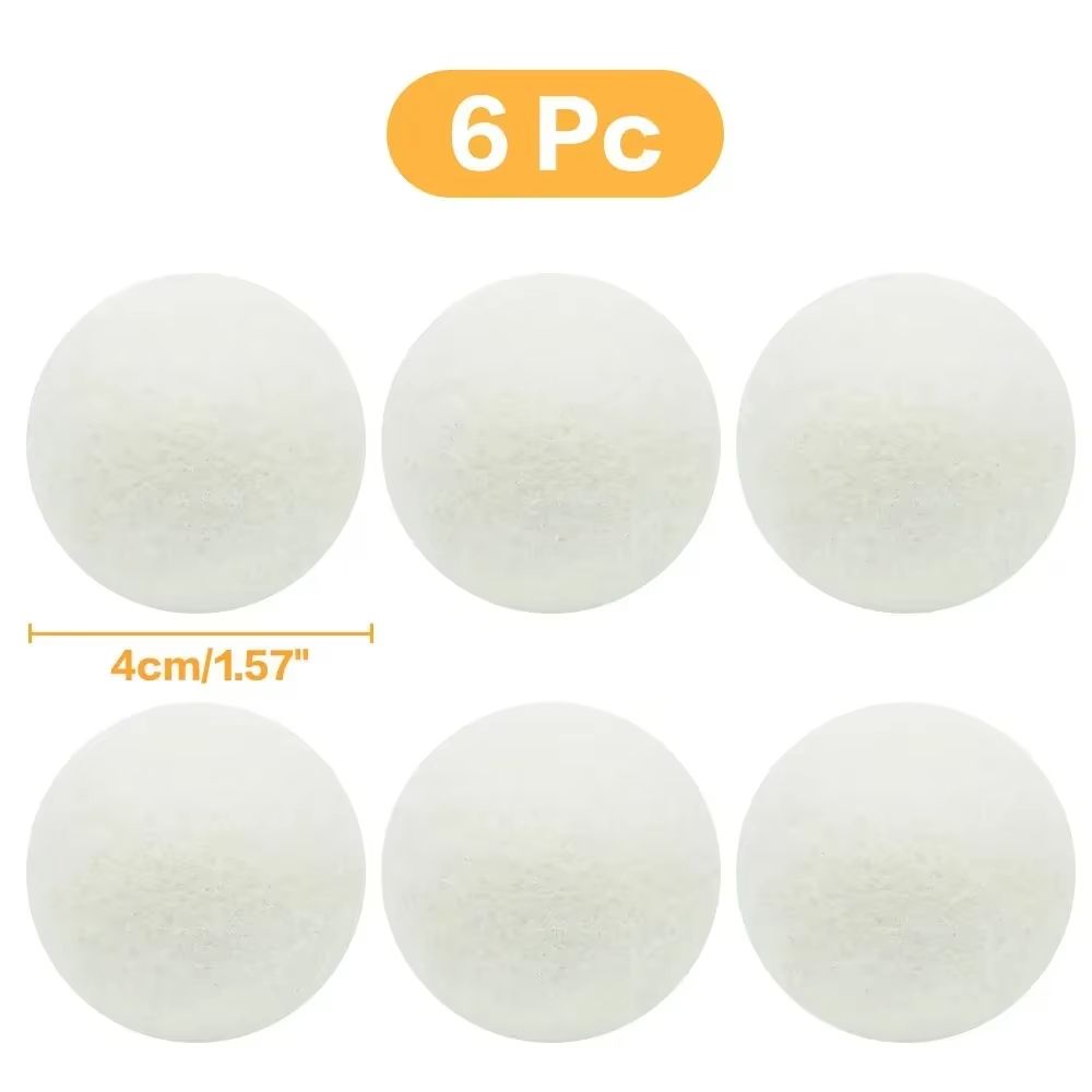 Reusable Wool Dryer Balls Natural Fabric Softener Laundry Set