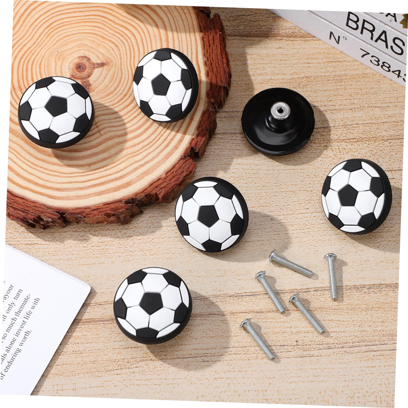 Soccer Ball Drawer Knobs Soft Rubber Kids Cabinet Handles