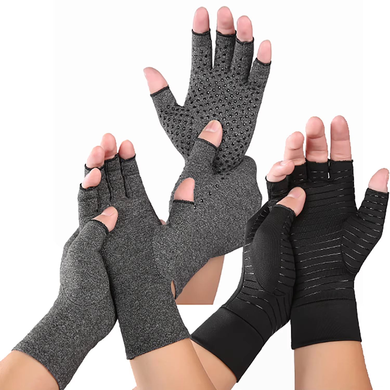 Cotton Compression Arthritis Gloves with Wrist Support