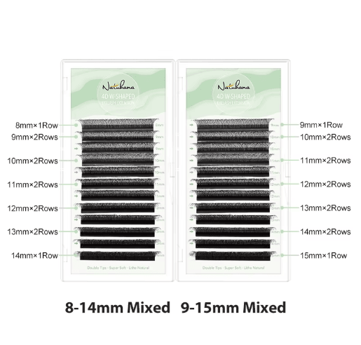 NATUHANA W-Shaped 4D–5D Premade Volume Lash Extensions – Soft, Natural Faux Mink