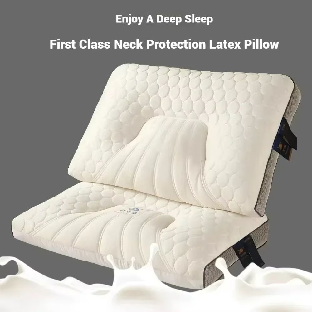 3D Breathable Mesh Neck Pillow – Ergonomic Capsule Design with Healthy Porous Fibers for Comfortable Sleep