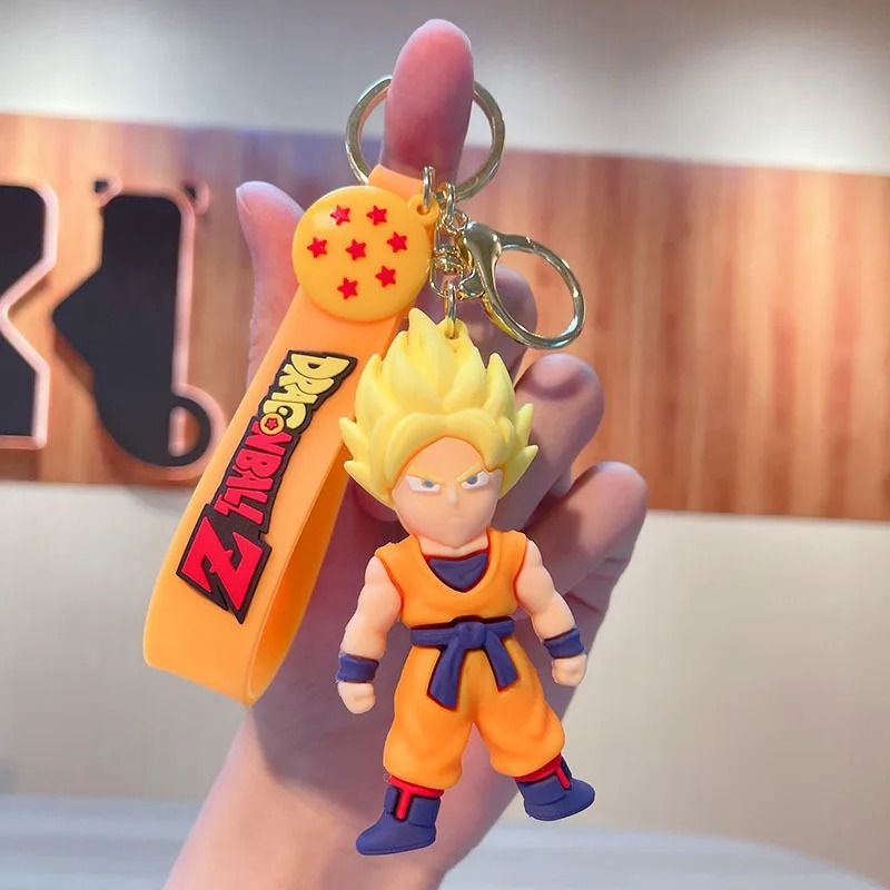 PVC Cartoon Keychain Set Featuring Popular Action Figures
