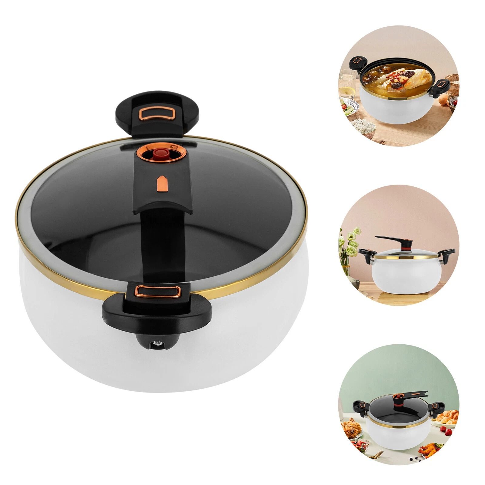 Micro Pressure Cooker, Home Restaurant Cooker with Visual Lid