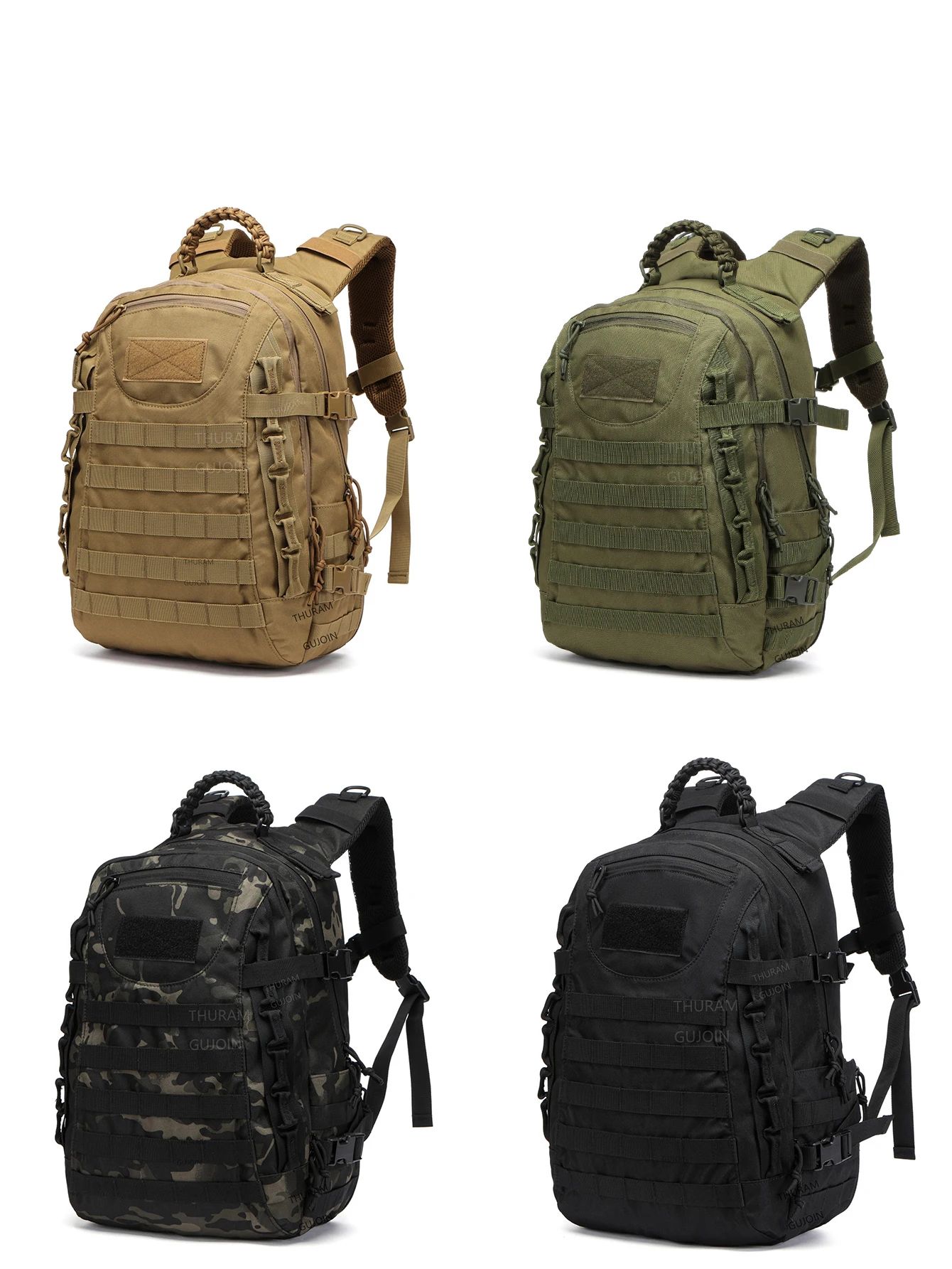 38L Tactical Backpack Waterproof Military Rucksack with MOLLE System