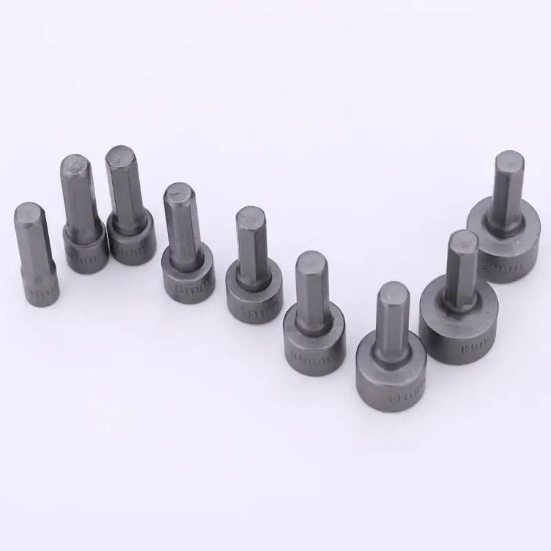 9 Piece Hex Socket Nut Driver Set Drill Bit Adapter Tool Kit