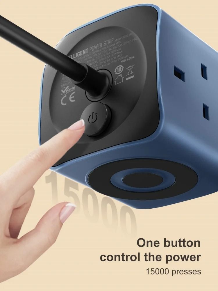 Cube Charging Station with USB Sockets and Surge Protection