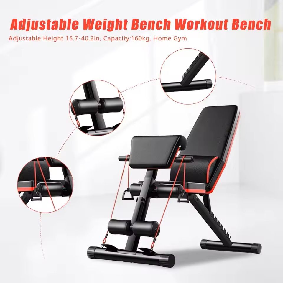 Adjustable Weight Bench Incline Decline Foldable Strength Training Bench