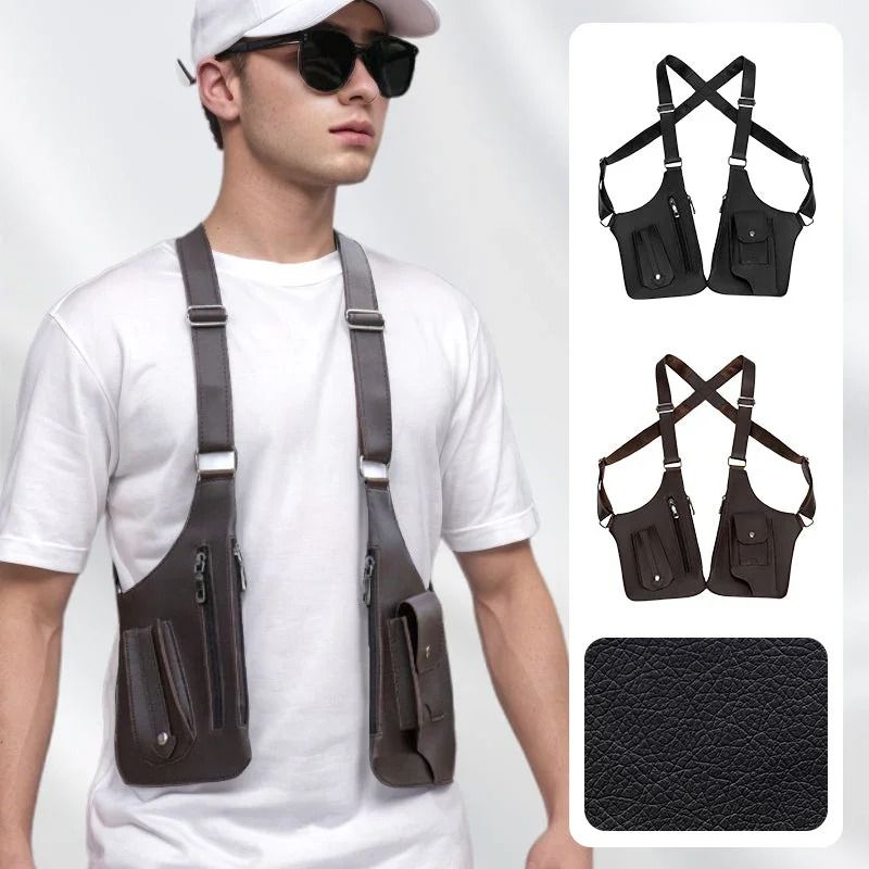 Medieval Leather Harness Holster Bag Hidden Anti Theft Phone Pouch
