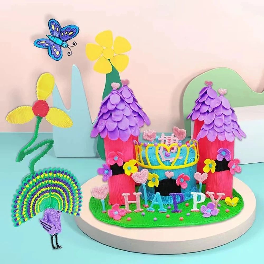 USB Rechargeable 3D Printing Pen with PLA Filament for Creative Drawing and Craft Projects