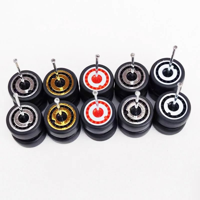1/64 Scale Custom Alloy Wheels and Rubber Tires