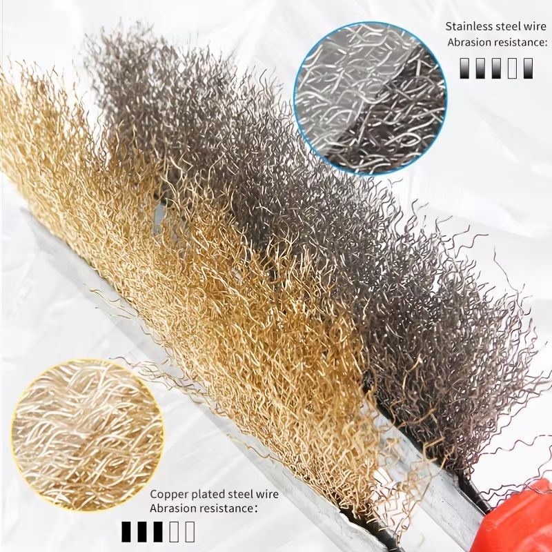 Steel Wire Roller Brush with Wooden Handle – Heavy-Duty Rust Removal & Grill Cleaner