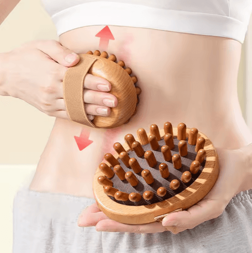 Wooden Anti Cellulite Massage Brush Scalp & Body Spa Massager with Air Cushion Design