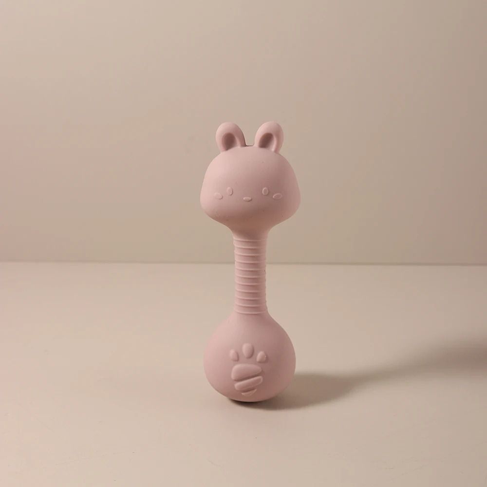 Ergonomic Silicone Duck Handheld Rattle – BPA-Free Teething Shaker & Molar Toy
