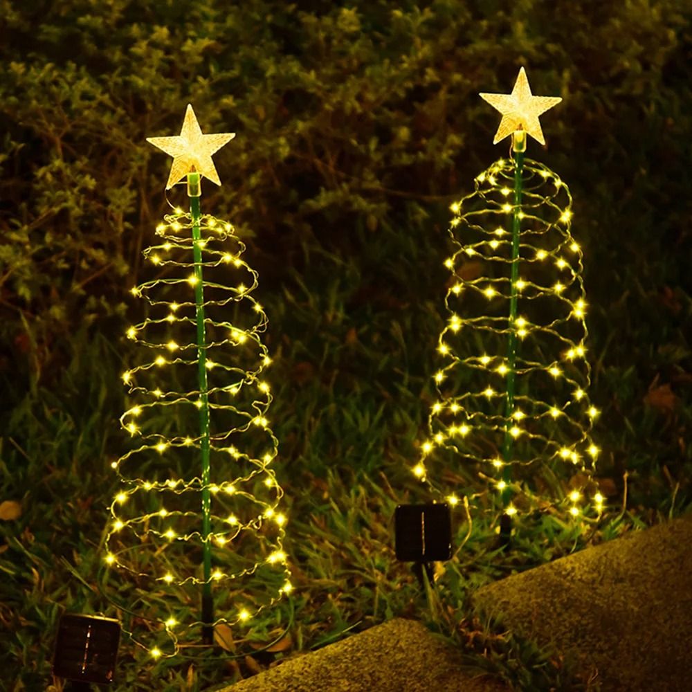 Solar Garden Christmas Tree Lights