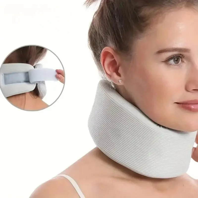 Foam-filled Cervical Support, Adjustable Neck Brace, Traction Device for Neck Stabilization & Pressure Relief