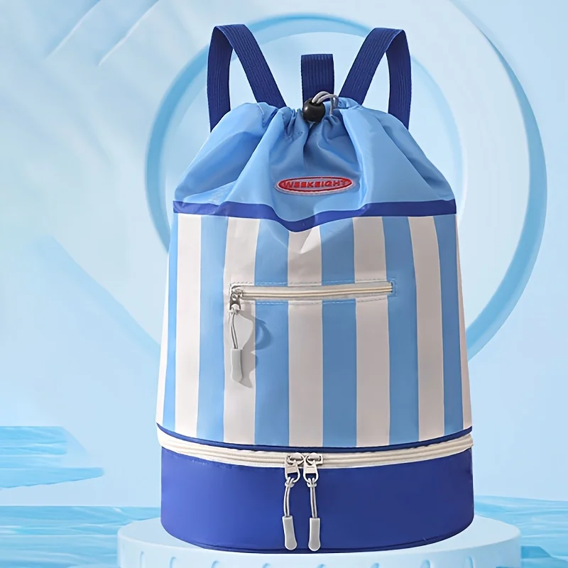 Portable Beach Backpack for Kids, Children's Swimming Bag, Outdoor Toiletries Storage