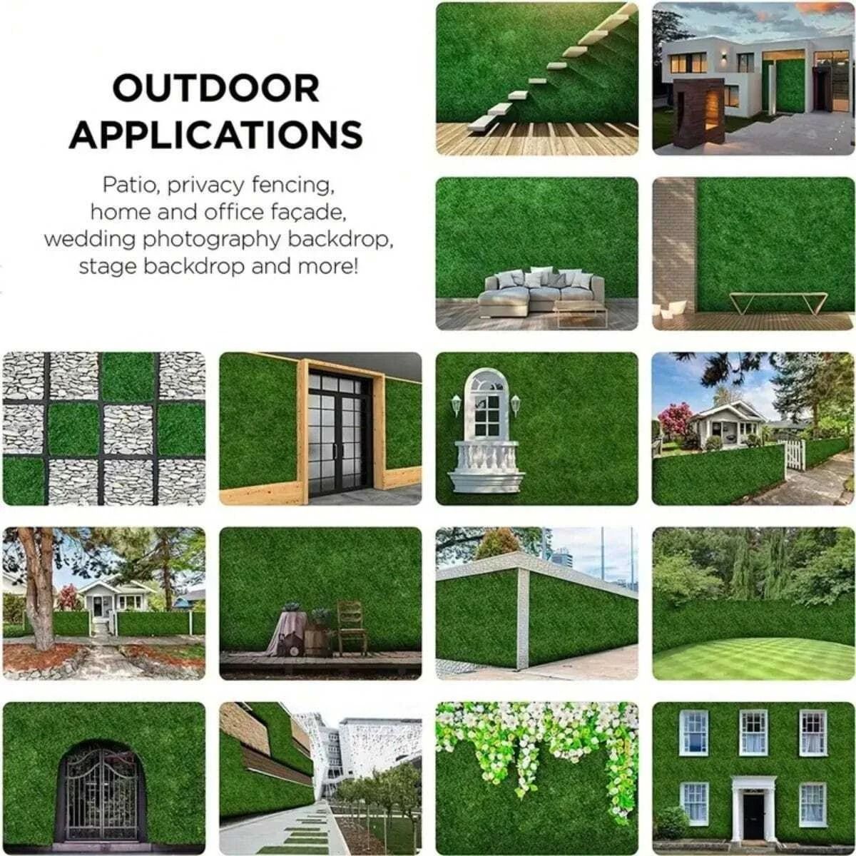 Premium 10-Piece Artificial Boxwood Grass Wall Panels & Greenery Backdrop Set