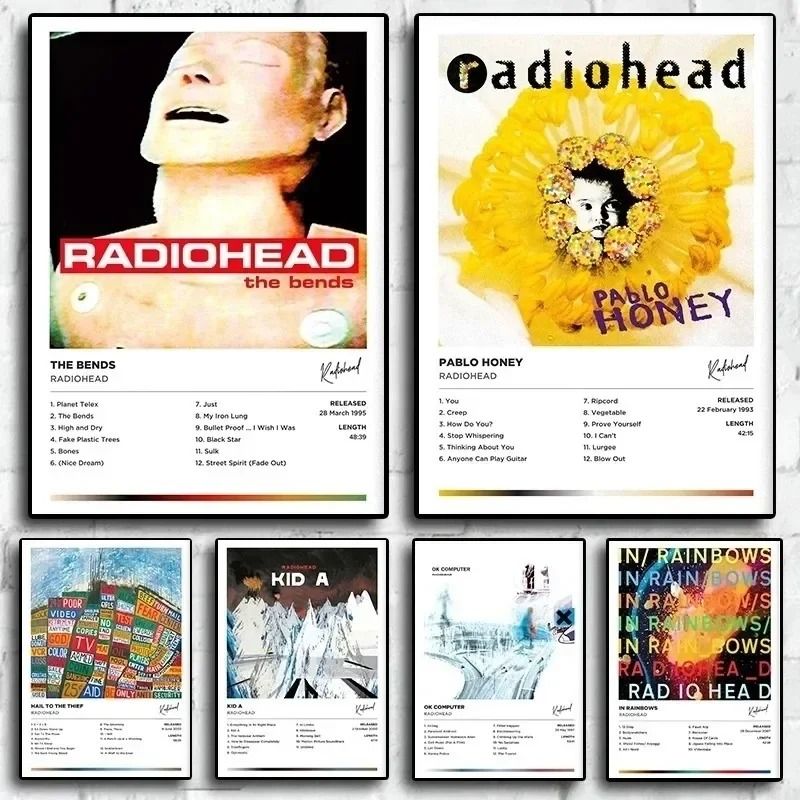 Art-Rock Icon Canvas | Radiohead The Bends Album Cover | Executive Music Studio & Modern Sanctuary Decor