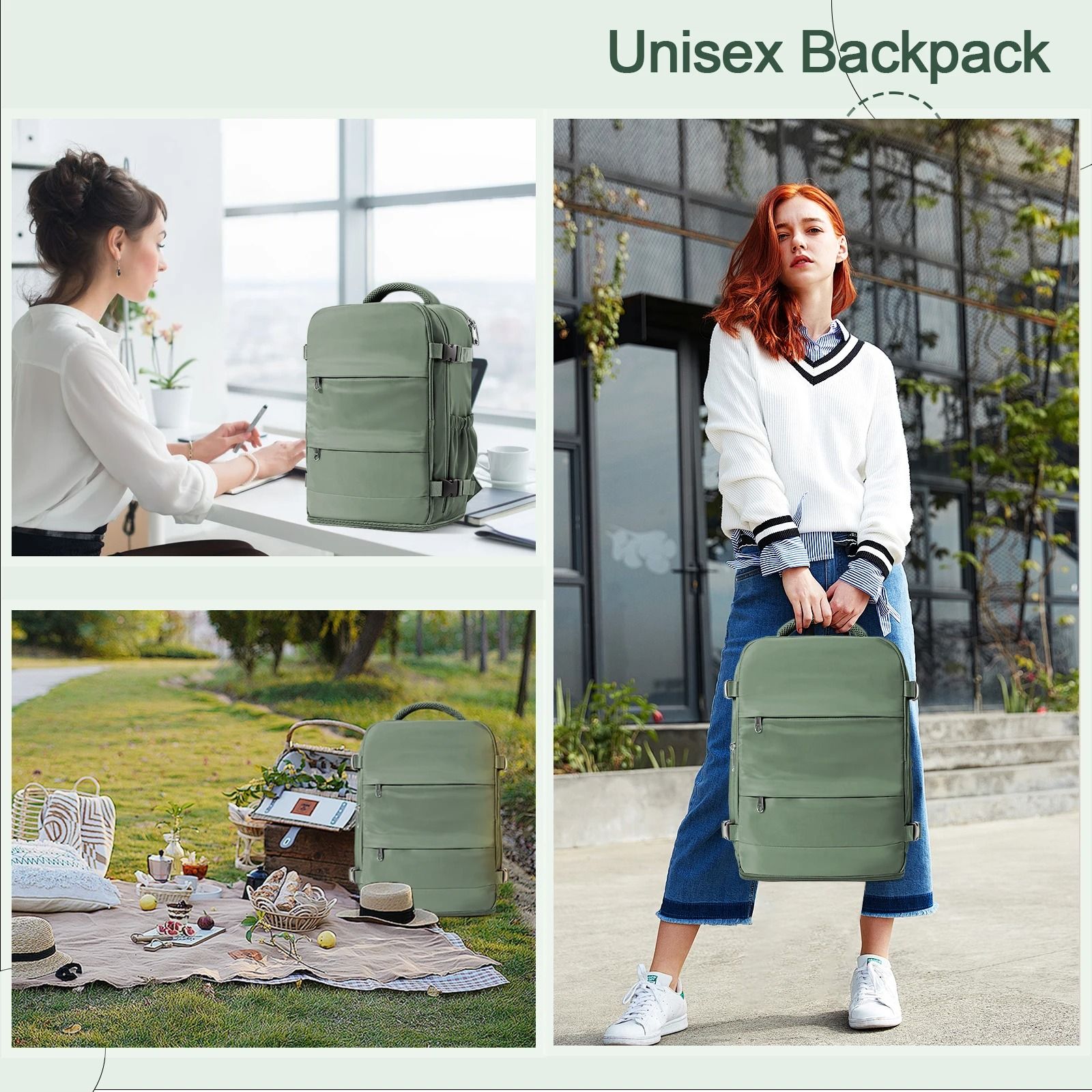 40x30x20 Cabin Travel Backpack with Laptop Compartment