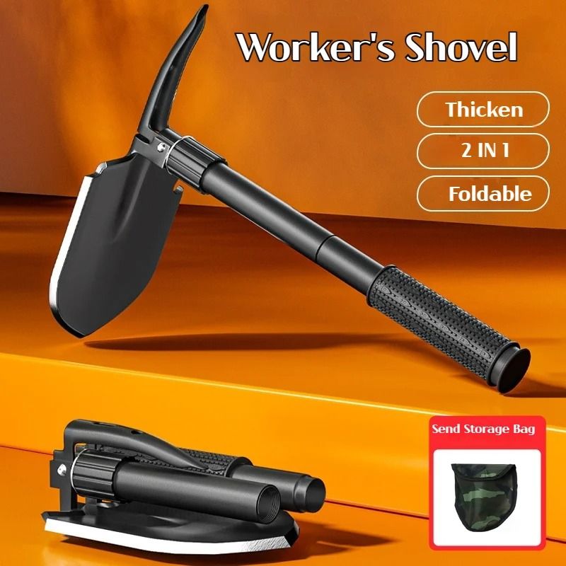 Multifunctional 3-in-1 Tactical Garden Shovel – Essential Survival & Camping Tool