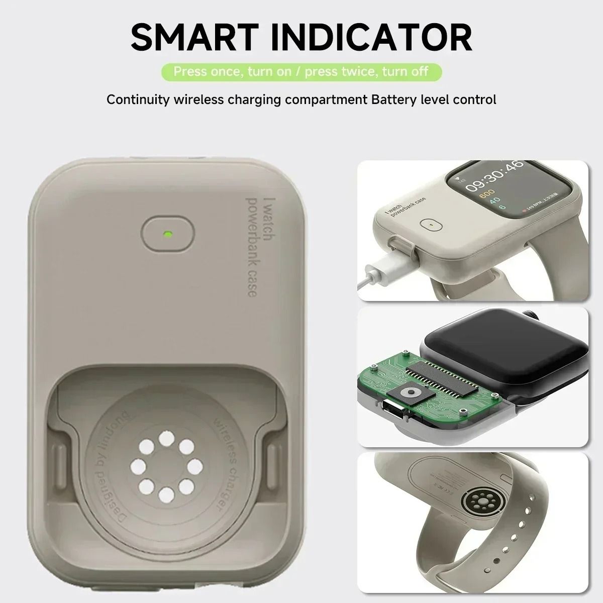 Portable Wireless Power Bank for Apple Watch (1200mAh)