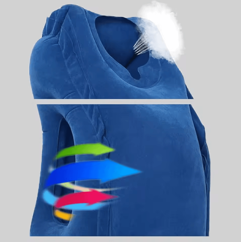 Portable Inflatable Travel Pillow – Compact Airplane Neck & Nap Cushion