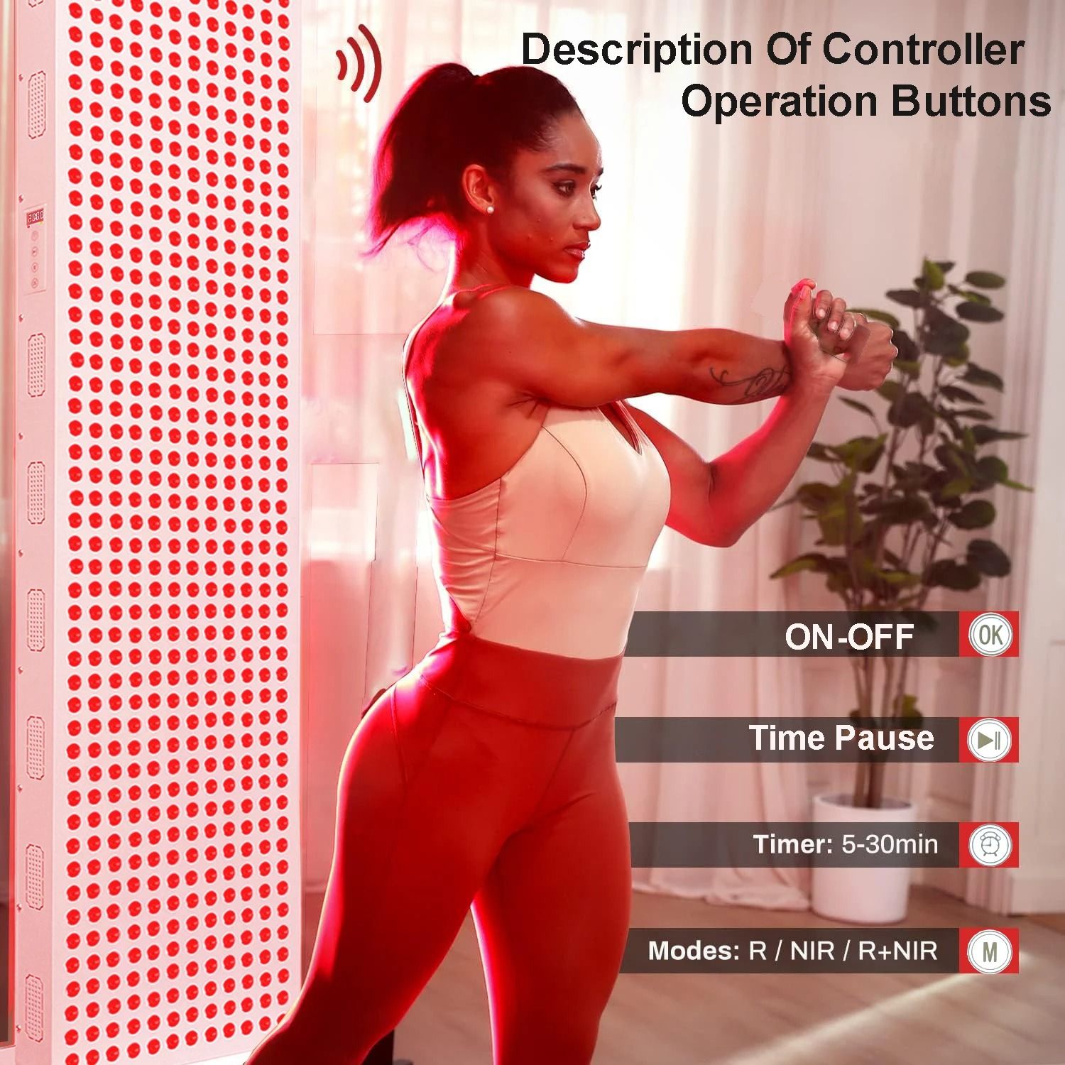 3000W Full Body Red Light Therapy Panel with Dual Chip Low EMF LEDs