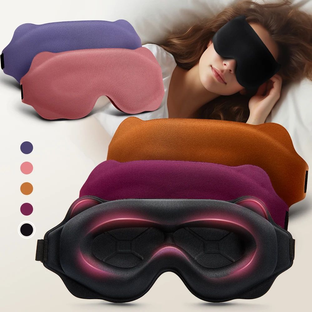 3D Sleep Mask for Deep Rest – Light Blocking Eye Mask with Breathable, Pressure-Free Comfort