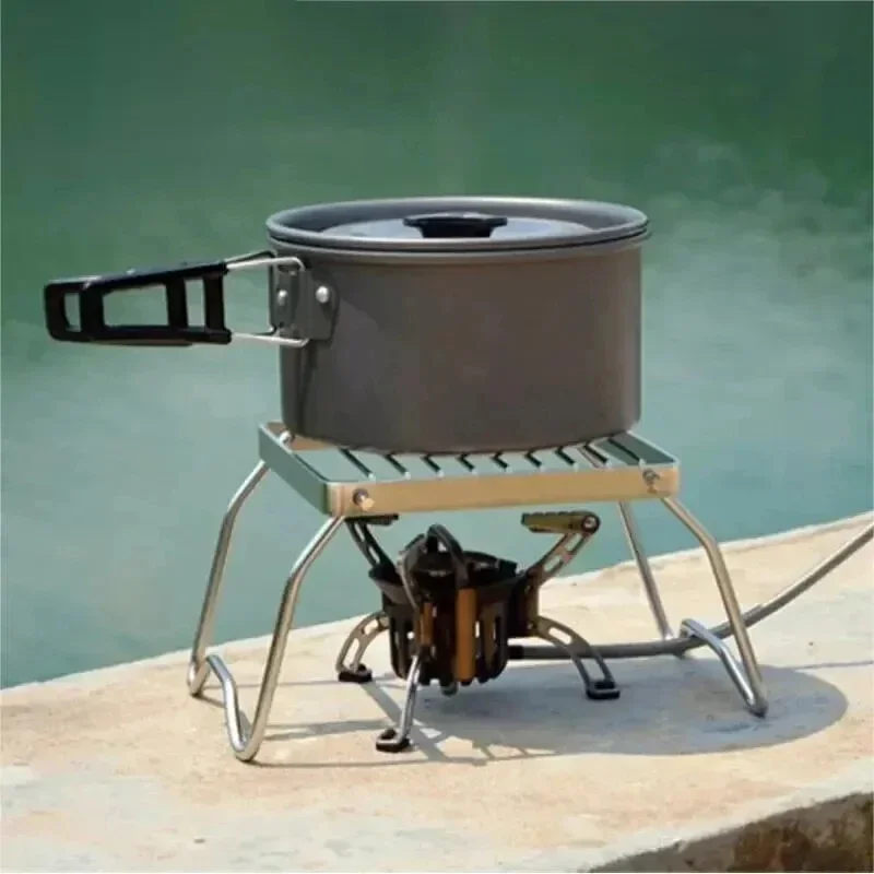 Portable Camping Grill Folding BBQ Stove Stand Stainless Steel Grill Rack
