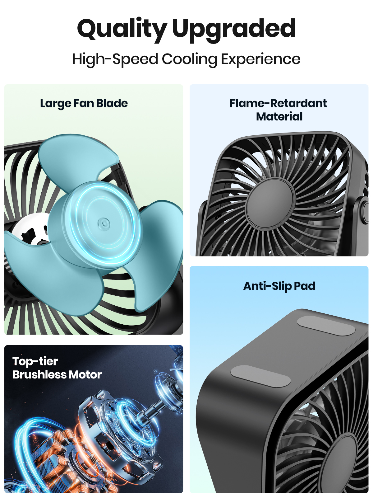 Portable USB Fan Mini Desk Fan Quiet Personal Cooling Fan