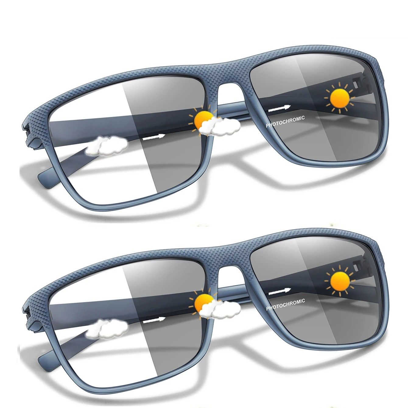 Photochromic Anti Blue Light Reading Glasses Set