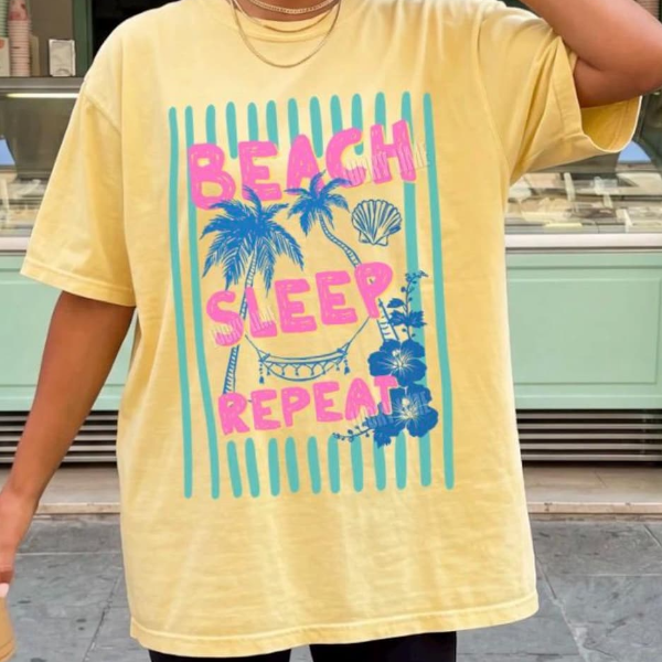 Summer Vibes Shirt, Beach Shirt, Beach Lover Gift, Trendy Summer Graphic Tee, Sunset Shirt, Vacation Shirt, Travel Tee