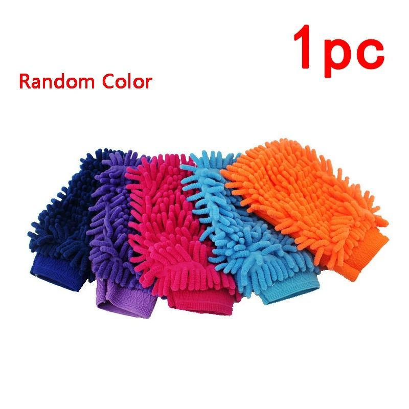 Microfiber Chenille Car Wash Glove Waterproof Thick Cleaning Mitt