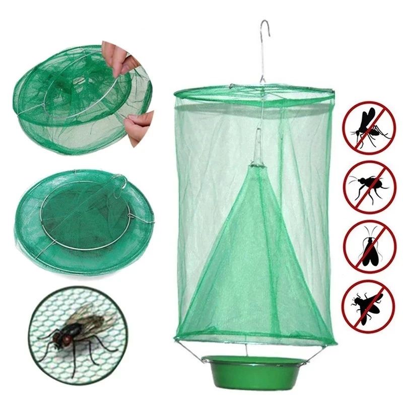 Premium Reusable Hanging Fly Trap – Heavy-Duty Outdoor Garden Fly Catcher Pest Control Cage