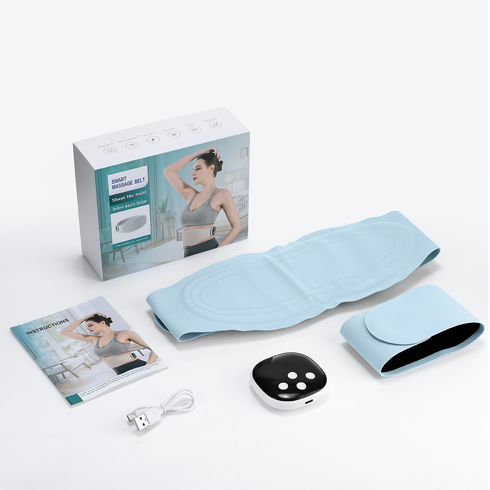 Lower Back Toning Belt, Electric Waist Massager, Muscle Relax Hot Compress, Vibration Belly Exercise, USB Rechargeable